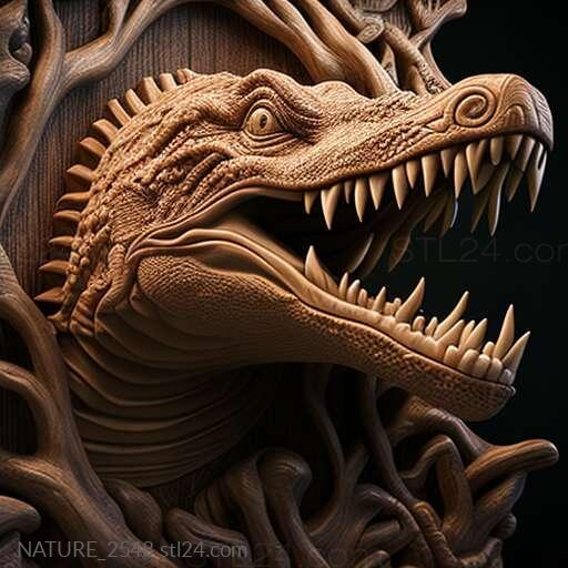 Nature and animals (st Deinosuchus 4, NATURE_2548) 3D models for cnc